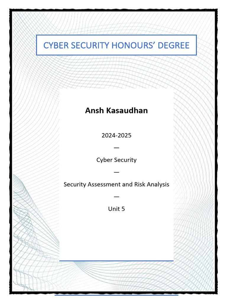 Cyber Security Risk Analysis Overview | PDF | Security | Computer Security