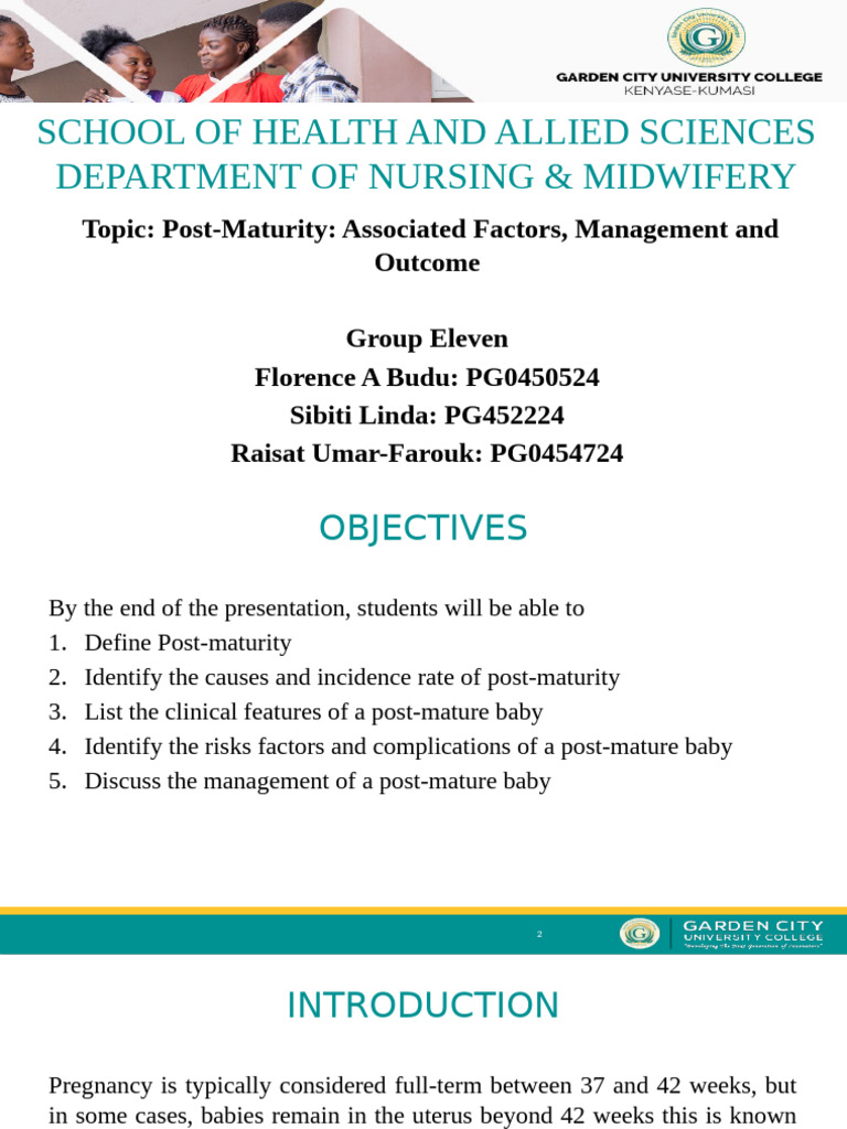 Post-Maturity: Risks and Management Guide | PDF | Pregnancy | Fetus