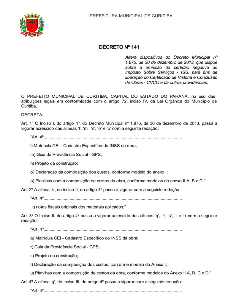 Legislação CND ISS para CVCO 2 | PDF | Impostos | Propriedade privada