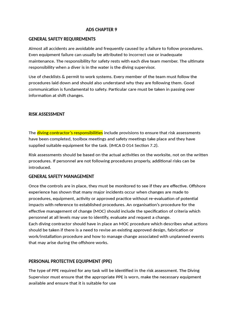 Diving Safety and Equipment Guidelines | PDF | Underwater Diving | Rope