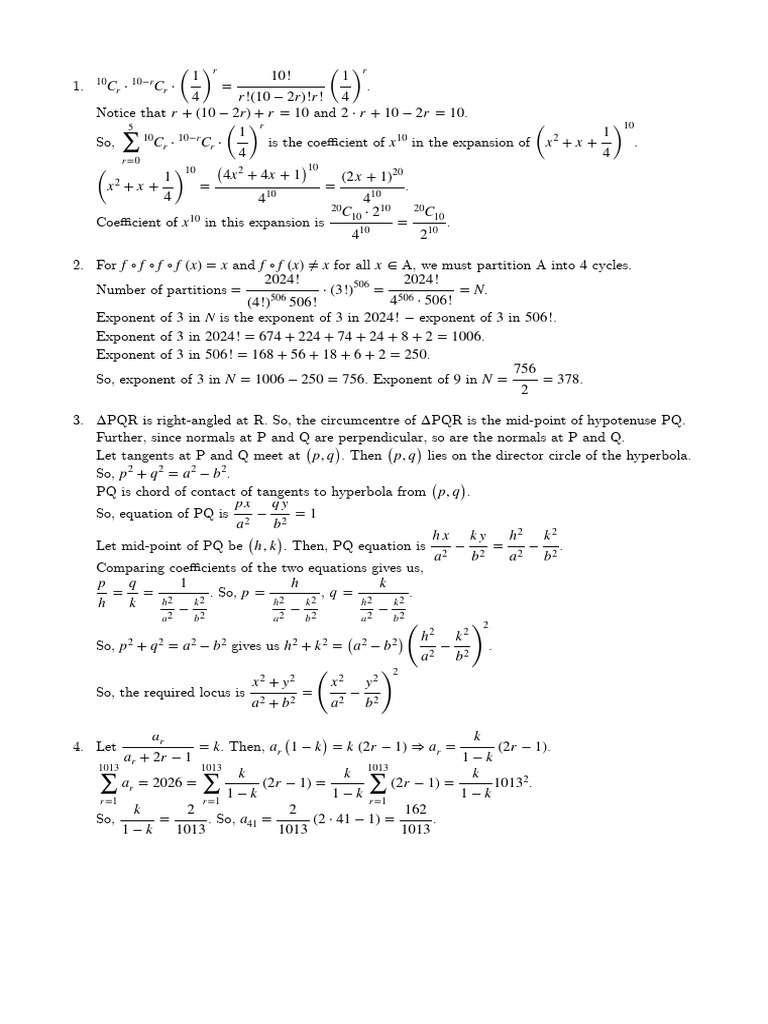 RDX 3 - 12th Mathematics Solutions | PDF | Elementary Mathematics ...