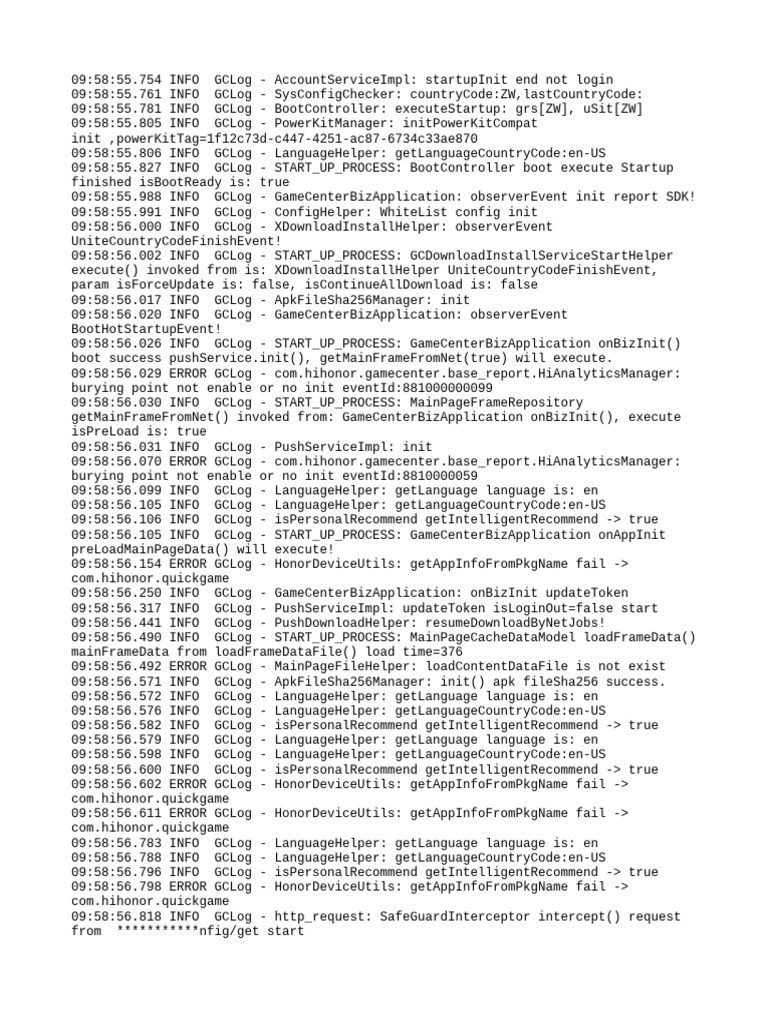 GameCenter Startup Process Log Analysis | PDF | Communications ...