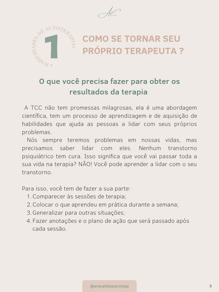 Como Se Tornar Seu Próprio Terapeuta | PDF | Pensamento | Emoções