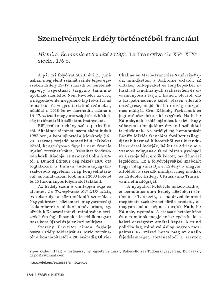 Erdely Franciaul Pdf