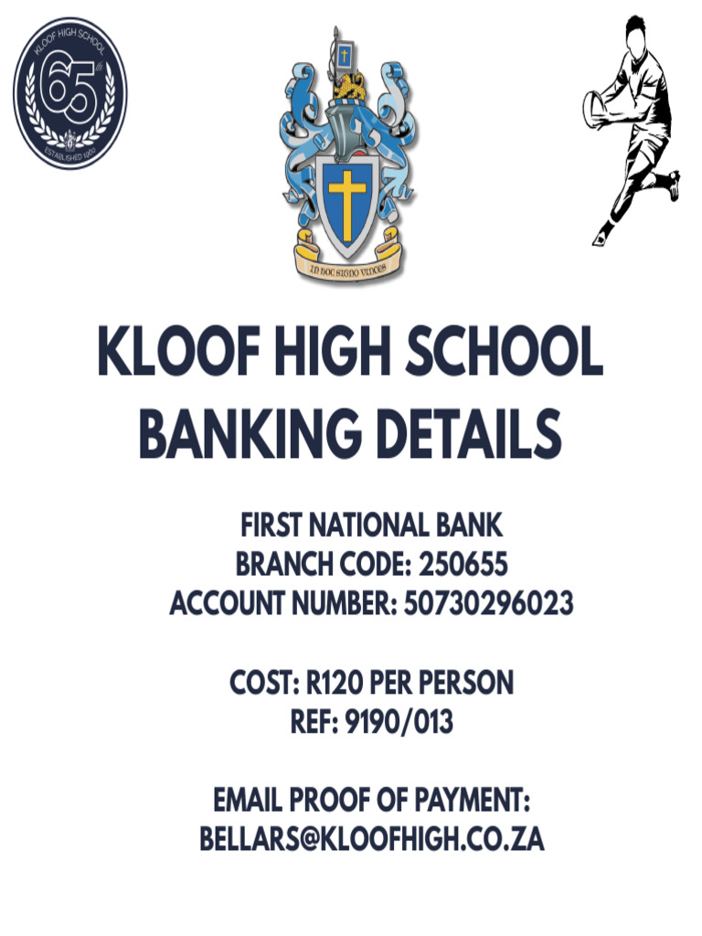 Kloof High School Banking Details | PDF
