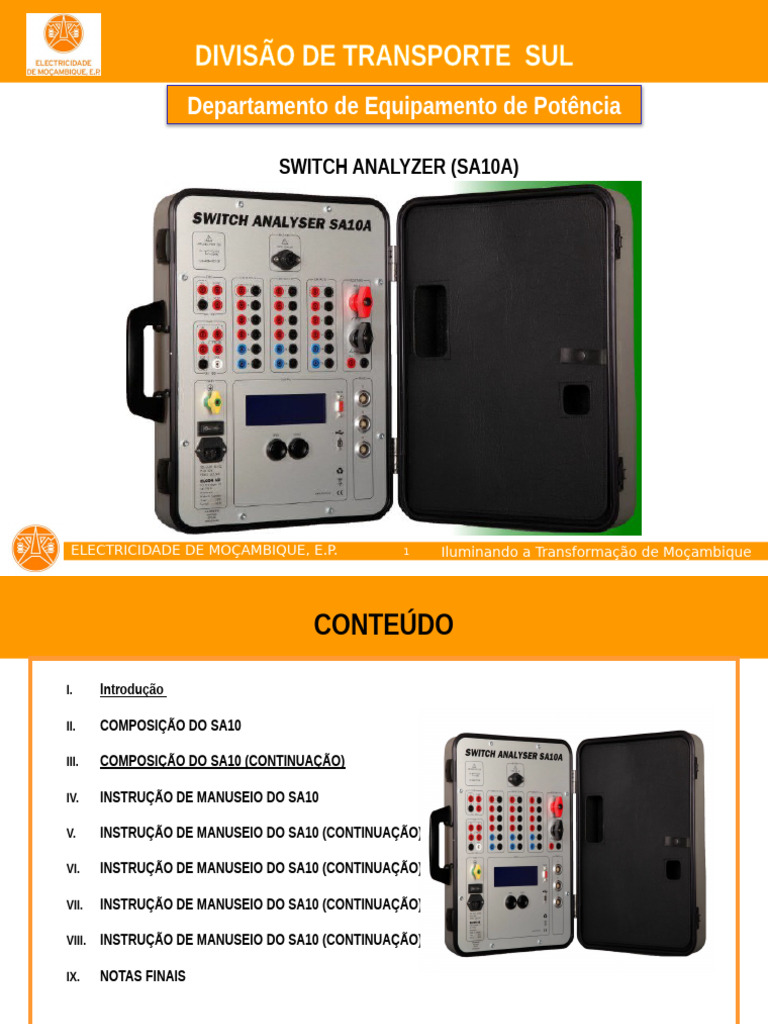 Instruções para Uso do SA10A | PDF | Rede elétrica | Indutor