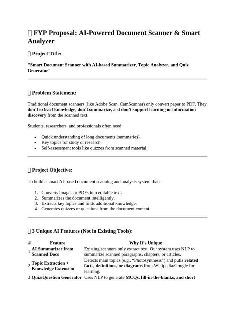 AI Document Scanner for Learning | PDF | Optical Character Recognition ...