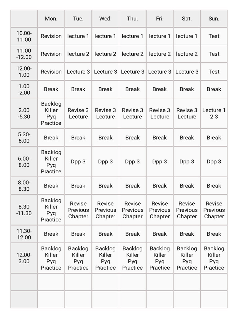 Timetable 30aug25 100927 Extracted 08301010 | PDF