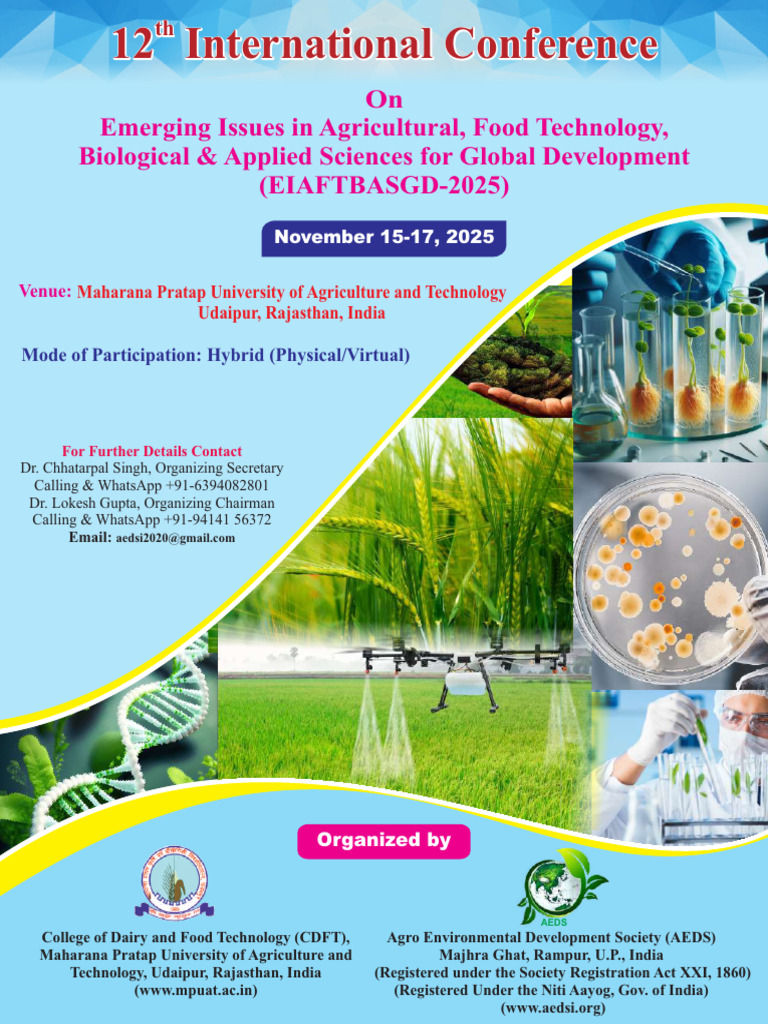 International Conference on Agriculture 2025 | PDF | Agriculture ...