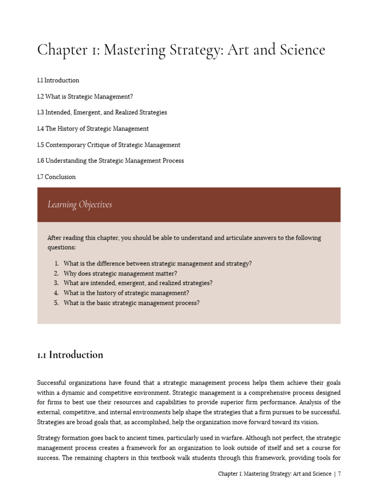 Strategic Management 17 | PDF