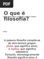 O que é filosofia