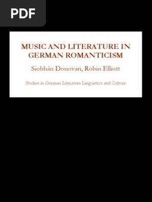 Siobhan Donovan Music And Literature In German Romanticism - 