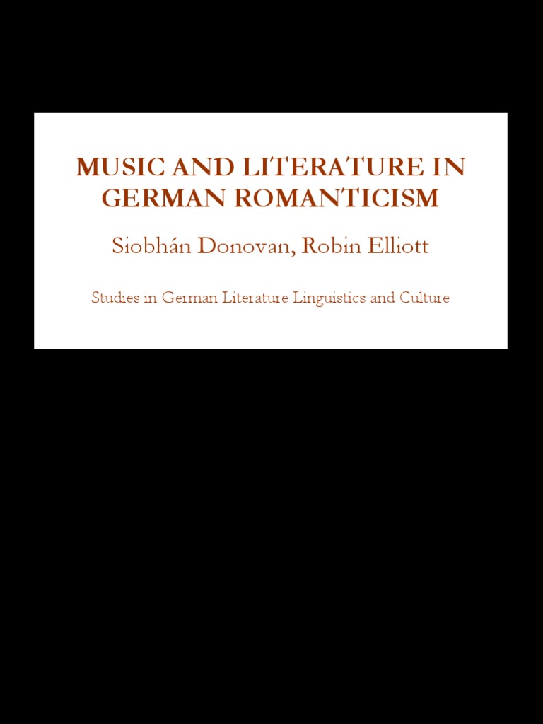 Siobhan Donovan Music And Literature In German Romanticism - 