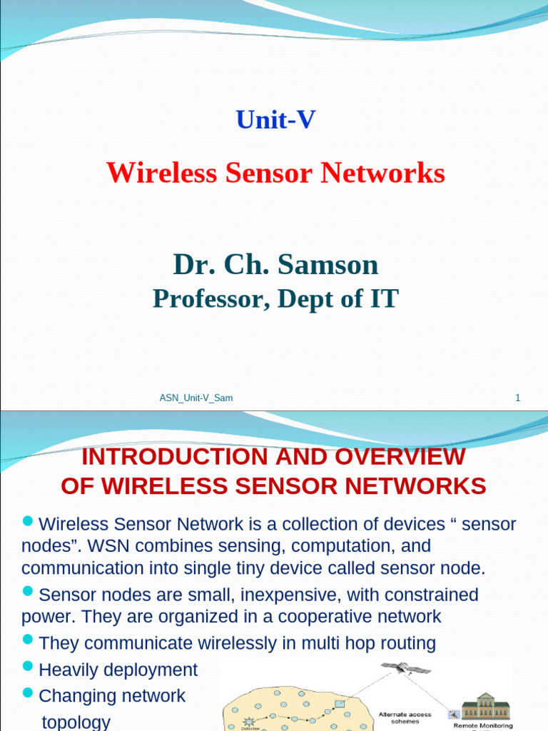 Overview of Wireless Sensor Networks | PDF | Wireless Sensor Network ...