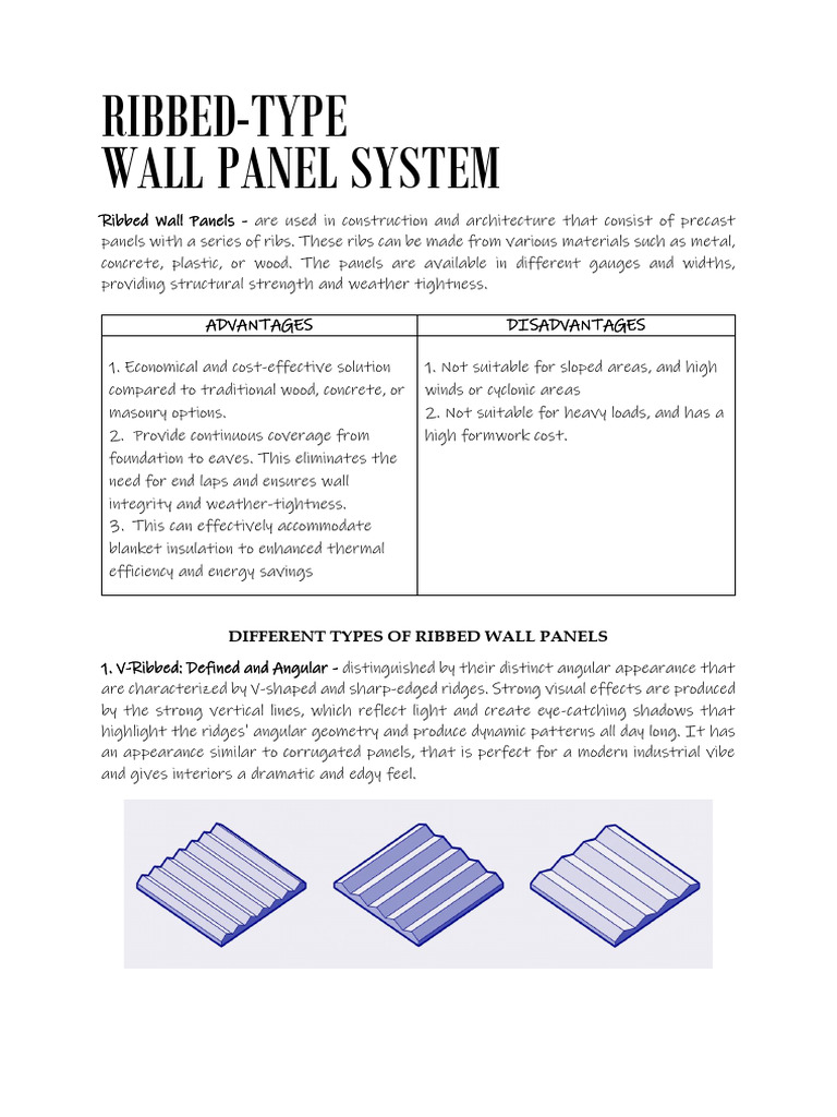 Ribbed Wall Panel System Overview | PDF | Concrete | Wall