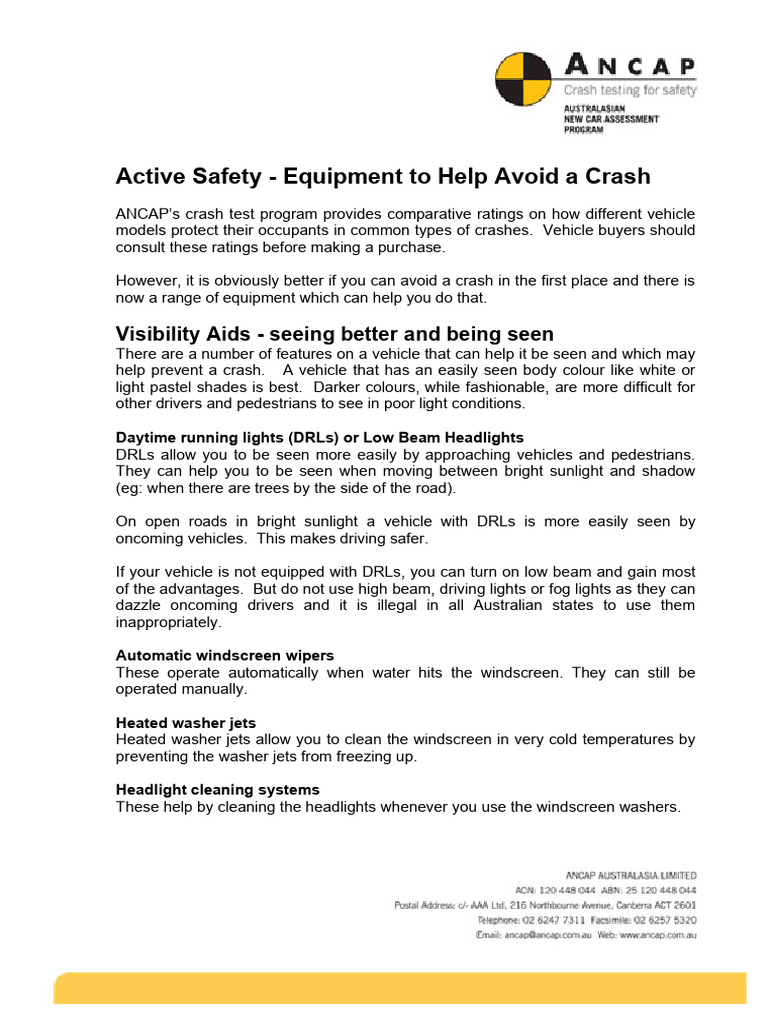 Visibility Aids for Safer Driving | PDF