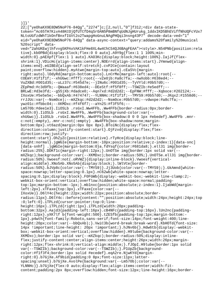 Addams Family Musical Script | PDF | Grotesque