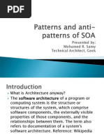 Patterns Anti Patterns of So A