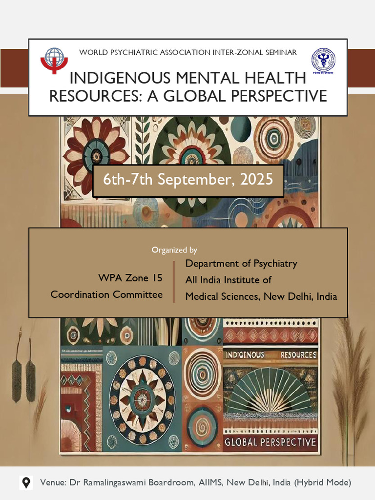 Indigenous Mental Health Seminar 2025 | PDF | Psychiatry | Mental Health