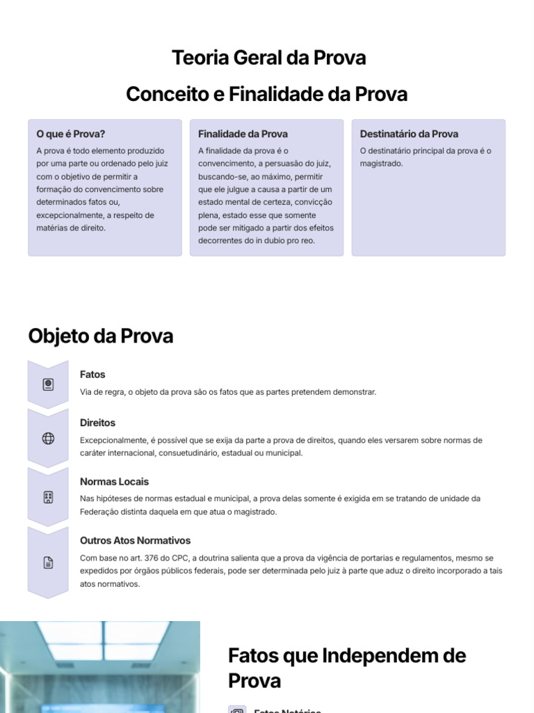 03 Teoria-Geral-da-Prova - PARTE 1 | PDF | Prova (jurídico) | Sentença ...