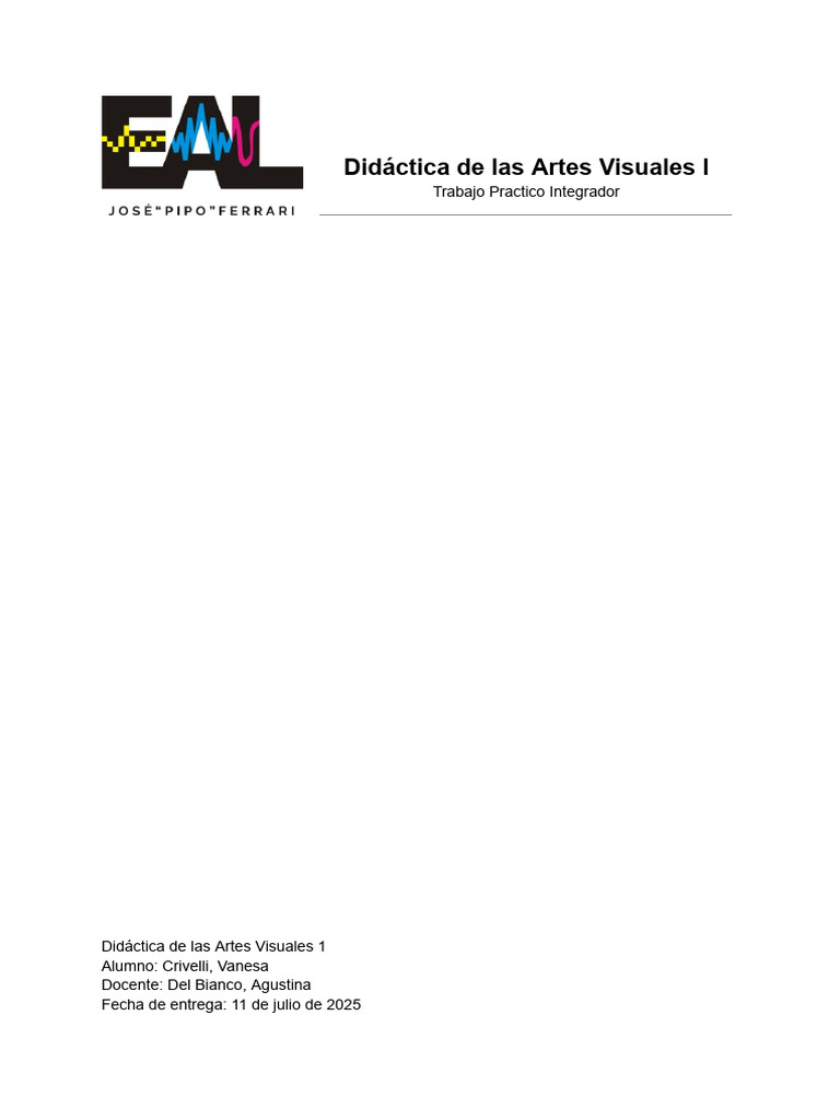 Didáctica de las Artes Visuales 1 | PDF