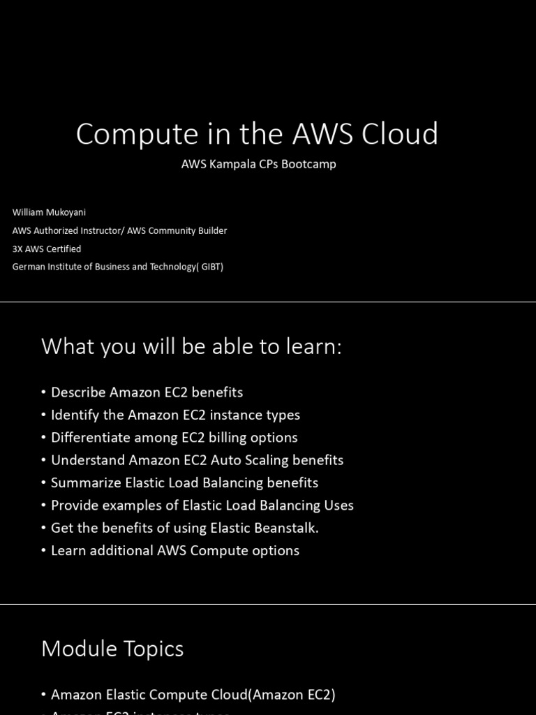 AWS EC2 and Compute Services Overview | PDF | Scalability | Amazon Web ...