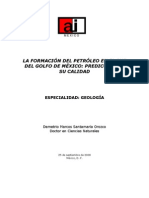 La Formacion Del Petroleo en El Sur Del Golfo de Mexico