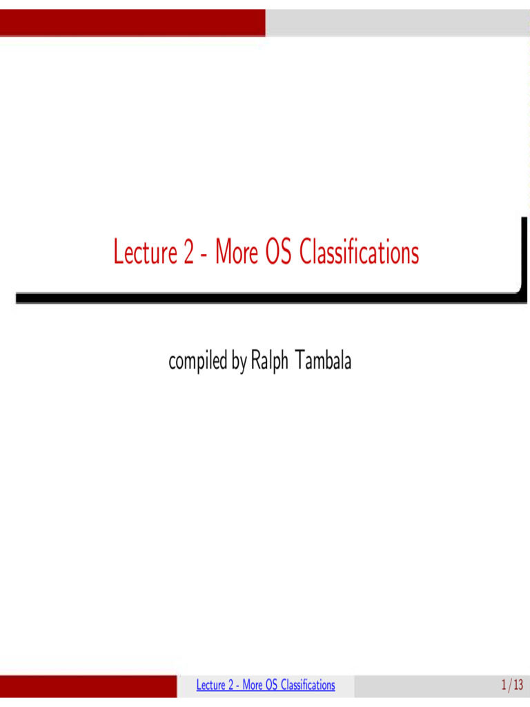 OS Classifications: Modes & Interfaces | PDF | Graphical User ...