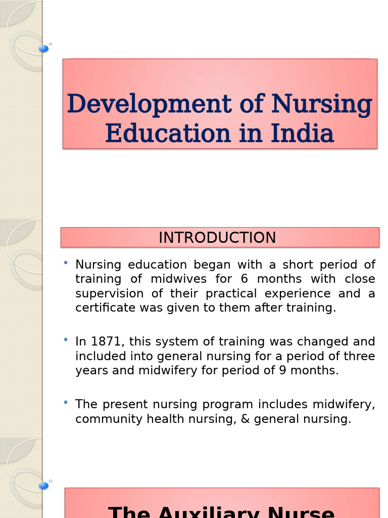 Nursing Education Development in India | PDF | Midwife | Nursing
