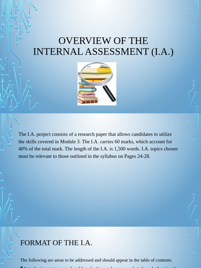 Internal Assessment Project Guide | PDF | Data | Methodology