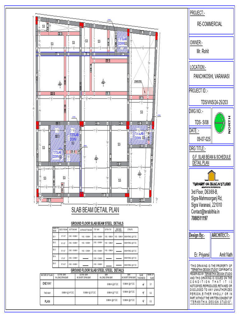 Rohitji - G.F. Slab Beam & Sechedule Detail Plan | PDF