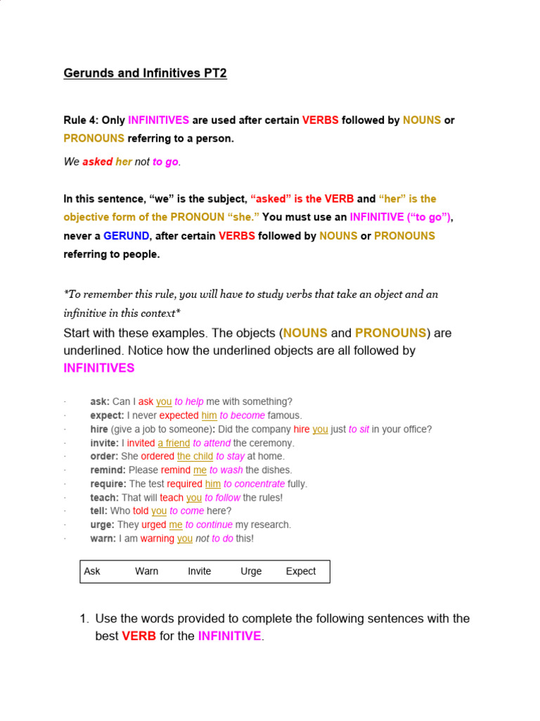 Gerunds vs Infinitives Explained | PDF | Grammar | Semantics