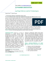 Fast Dissolving Drug Delivery and Its Technologies