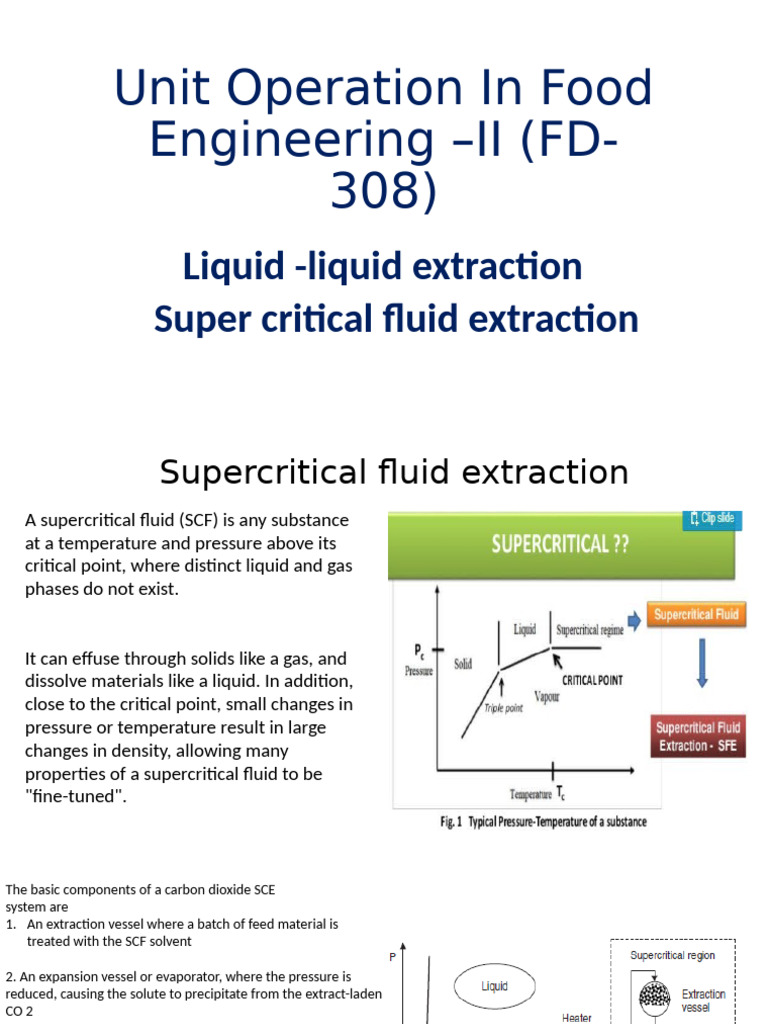 SCF and Liquid-Liquid Extraction in Food | PDF | Supercritical Fluid ...
