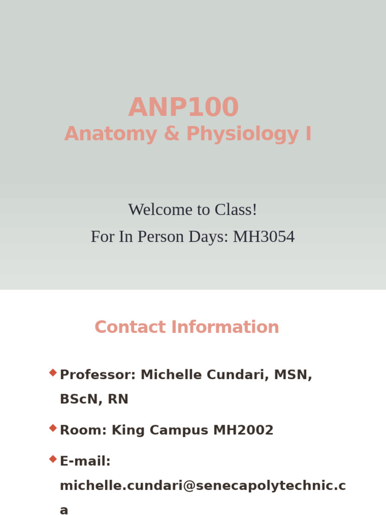 ANP100 Course Overview and Expectations | PDF | Learning