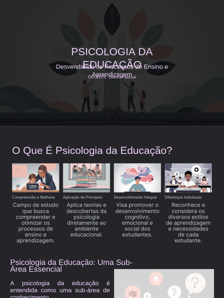 Psicologia da Educação: Ensino e Aprendizagem | PDF | Psicologia ...