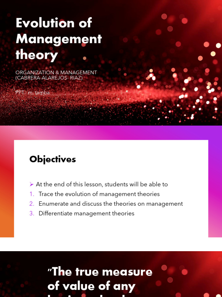 Evolution of Management Theories | PDF | Leadership | Business