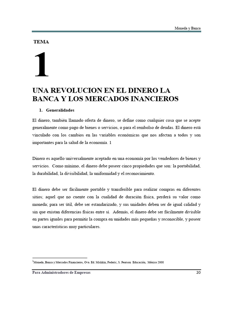 Libro Tema 1 | PDF | Bancos | Dinero