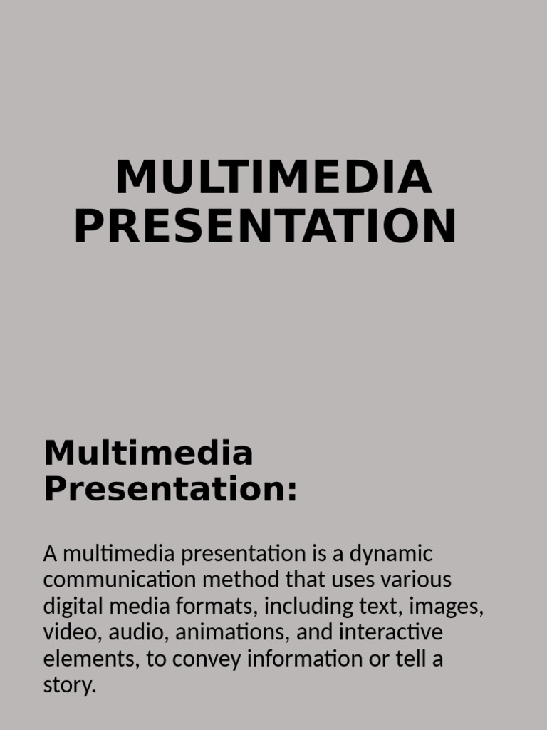Multimedia Pres-Wps Office | PDF | Multimedia | Communication