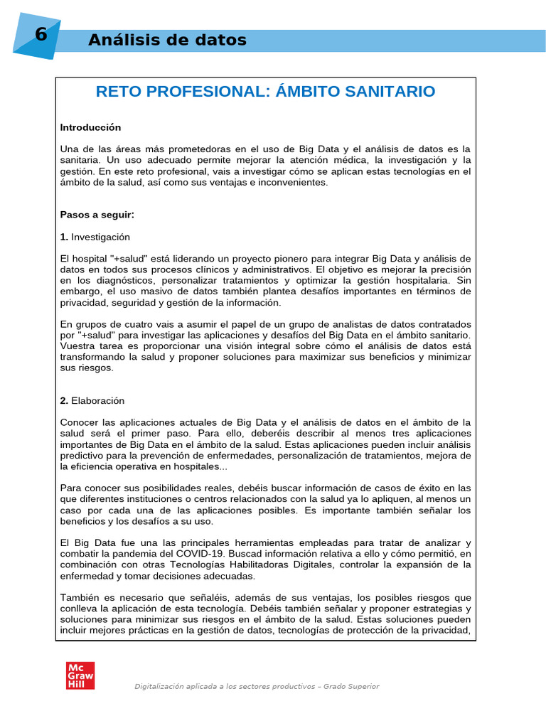 Retos del Big Data en Salud | PDF | Big Data | Análisis de los datos