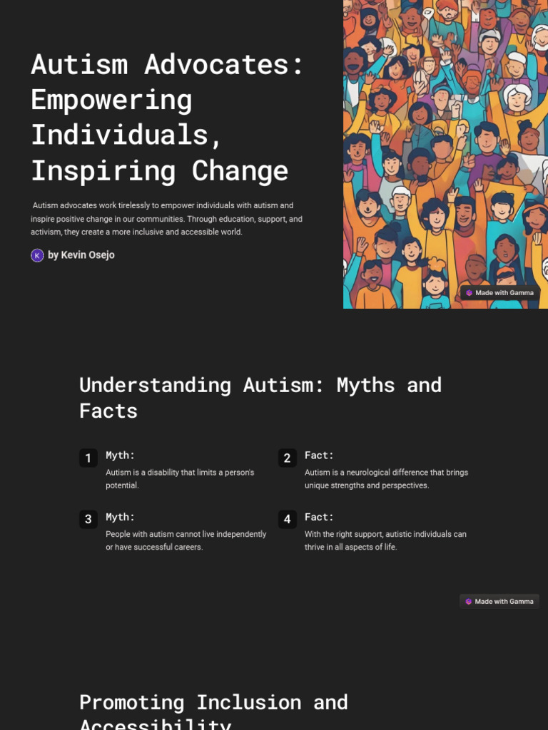 Empowering Autism Advocacy and Inclusion | PDF | Autism | Disability