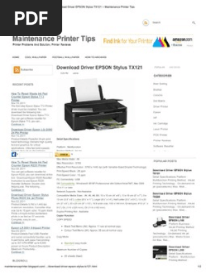epson tx121 driver