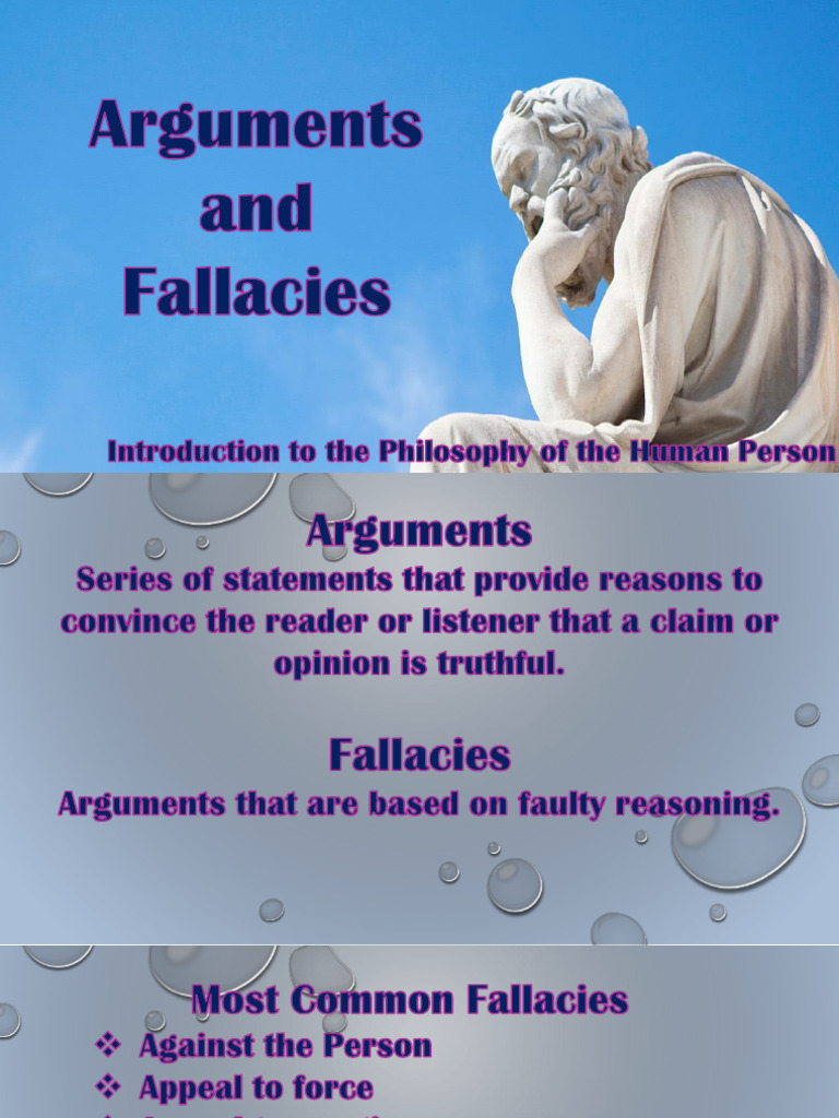 8 IPHP Lesson 2 Arguments and Fallacies | PDF | Fallacy | Argument