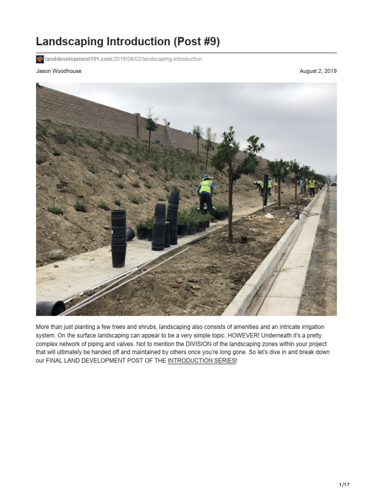 Landscaping Essentials for Developers | PDF | Irrigation | Chemical ...