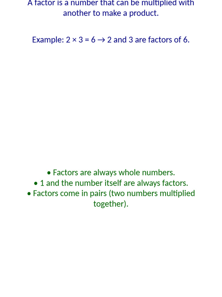 Understanding Factors in Math | PDF