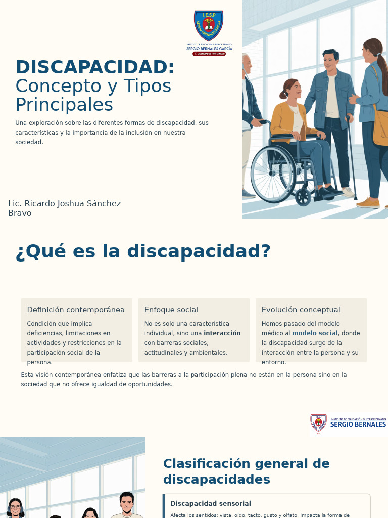 Tipos de Discapacidad y Inclusión Social | PDF | Invalidez | Trastorno ...