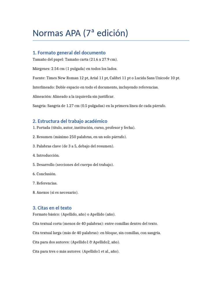 Normas APA 7ª edición: Guía completa | PDF
