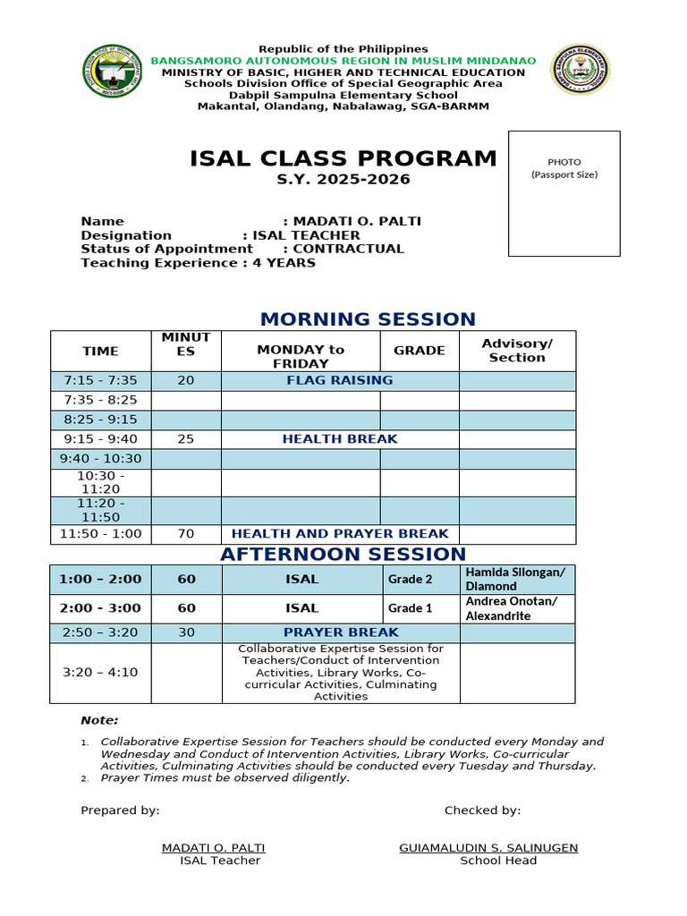 MATATAG-CLASS-PROGRAM NEW Isal | PDF | Chess Openings | Chess