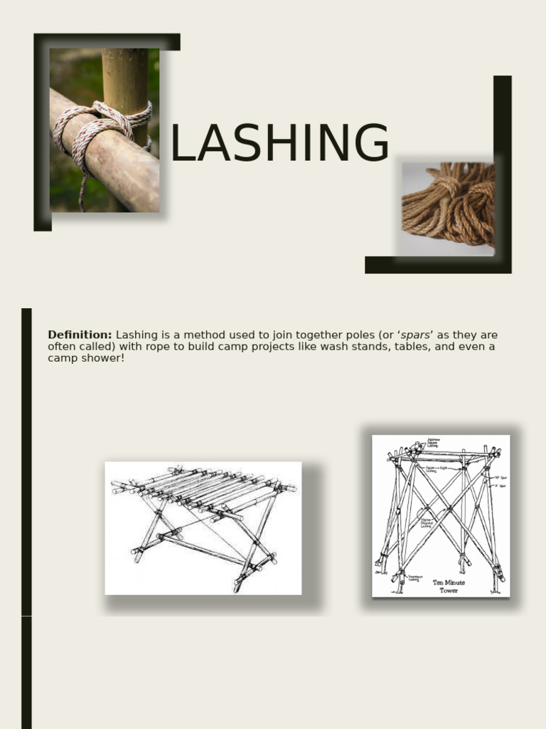 Lashing Techniques for Camp Projects | PDF