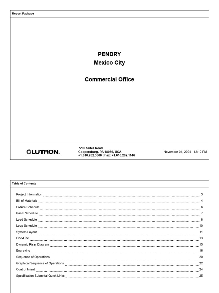 Report Package - PENDRY - CDMX - MY ROOM XC - R1 - 20241104 | PDF ...